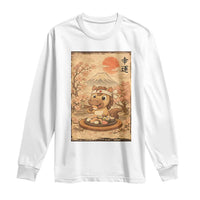 Funny Horse Eating Sushi Long Sleeve Shirt Japanese Noodle Lover - Wonder Print Shop