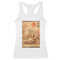 Funny Horse Eating Sushi Racerback Tank Top Japanese Noodle Lover - Wonder Print Shop