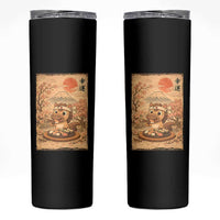 Funny Horse Eating Sushi Skinny Tumbler Japanese Noodle Lover - Wonder Print Shop