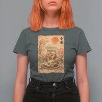 Funny Horse Eating Sushi T Shirt For Women Japanese Noodle Lover - Wonder Print Shop