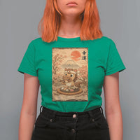 Funny Horse Eating Sushi T Shirt For Women Japanese Noodle Lover - Wonder Print Shop