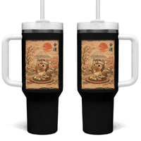 Funny Horse Eating Sushi Tumbler With Handle Japanese Noodle Lover - Wonder Print Shop