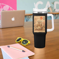 Funny Horse Eating Sushi Tumbler With Handle Japanese Noodle Lover - Wonder Print Shop