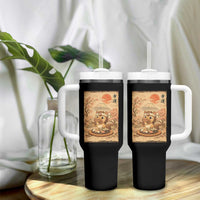 Funny Horse Eating Sushi Tumbler With Handle Japanese Noodle Lover - Wonder Print Shop
