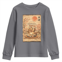 Funny Horse Eating Sushi Youth Sweatshirt Japanese Noodle Lover - Wonder Print Shop