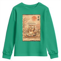 Funny Horse Eating Sushi Youth Sweatshirt Japanese Noodle Lover - Wonder Print Shop