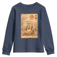 Funny Horse Eating Sushi Youth Sweatshirt Japanese Noodle Lover - Wonder Print Shop