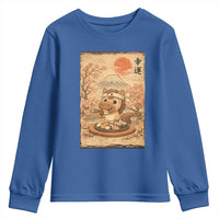 Funny Horse Eating Sushi Youth Sweatshirt Japanese Noodle Lover - Wonder Print Shop