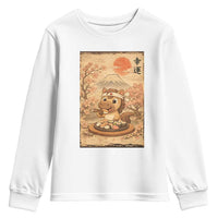 Funny Horse Eating Sushi Youth Sweatshirt Japanese Noodle Lover - Wonder Print Shop