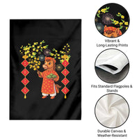 Funny Tet Holiday Garden Flag Cute Horse In Ao Dai - Wonder Print Shop