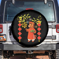 Funny Tet Holiday Spare Tire Cover Cute Horse In Ao Dai - Wonder Print Shop