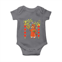 Funny Tet Holiday Baby Onesie Cute Horse In Ao Dai - Wonder Print Shop