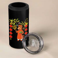Funny Tet Holiday 4 in 1 Can Cooler Tumbler Cute Horse In Ao Dai - Wonder Print Shop