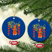 Funny Tet Holiday Ceramic Ornament Cute Horse In Ao Dai - Wonder Print Shop