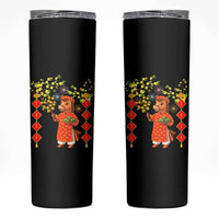 Funny Tet Holiday Skinny Tumbler Cute Horse In Ao Dai - Wonder Print Shop