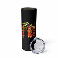 Funny Tet Holiday Skinny Tumbler Cute Horse In Ao Dai - Wonder Print Shop
