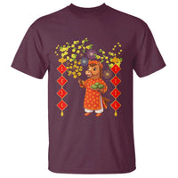 Funny Tet Holiday T Shirt Cute Horse In Ao Dai - Wonder Print Shop