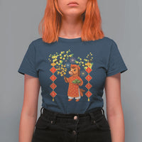 Funny Tet Holiday T Shirt For Women Cute Horse In Ao Dai - Wonder Print Shop