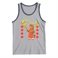 Funny Tet Holiday Tank Top Cute Horse In Ao Dai - Wonder Print Shop