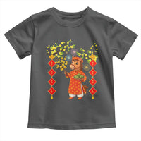 Funny Tet Holiday Toddler T Shirt Cute Horse In Ao Dai - Wonder Print Shop