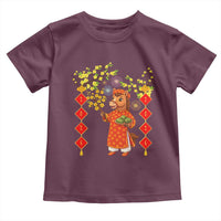 Funny Tet Holiday Toddler T Shirt Cute Horse In Ao Dai - Wonder Print Shop