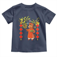Funny Tet Holiday Toddler T Shirt Cute Horse In Ao Dai - Wonder Print Shop
