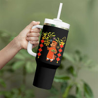 Funny Tet Holiday Tumbler With Handle Cute Horse In Ao Dai - Wonder Print Shop