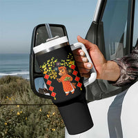 Funny Tet Holiday Tumbler With Handle Cute Horse In Ao Dai - Wonder Print Shop