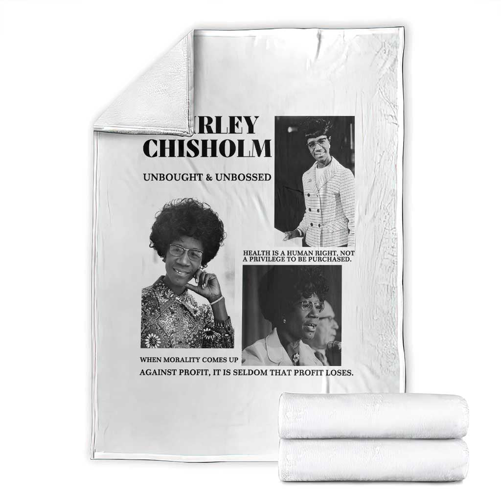 Shirley Chisholm Unbought And Unbossed Throw Blanket Vintage Feminist Poster