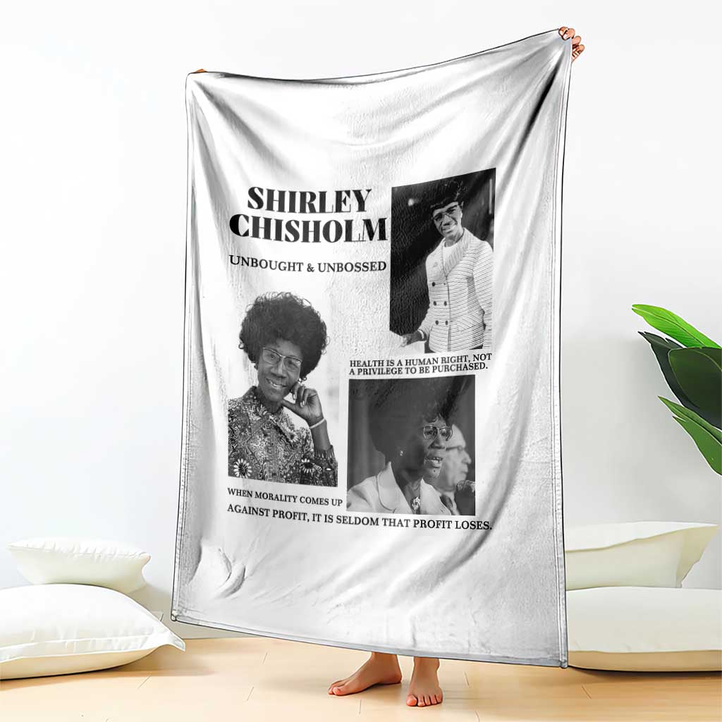 Shirley Chisholm Unbought And Unbossed Throw Blanket Vintage Feminist Poster
