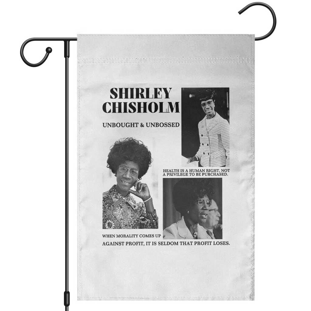 Shirley Chisholm Unbought And Unbossed Garden Flag Vintage Feminist Poster