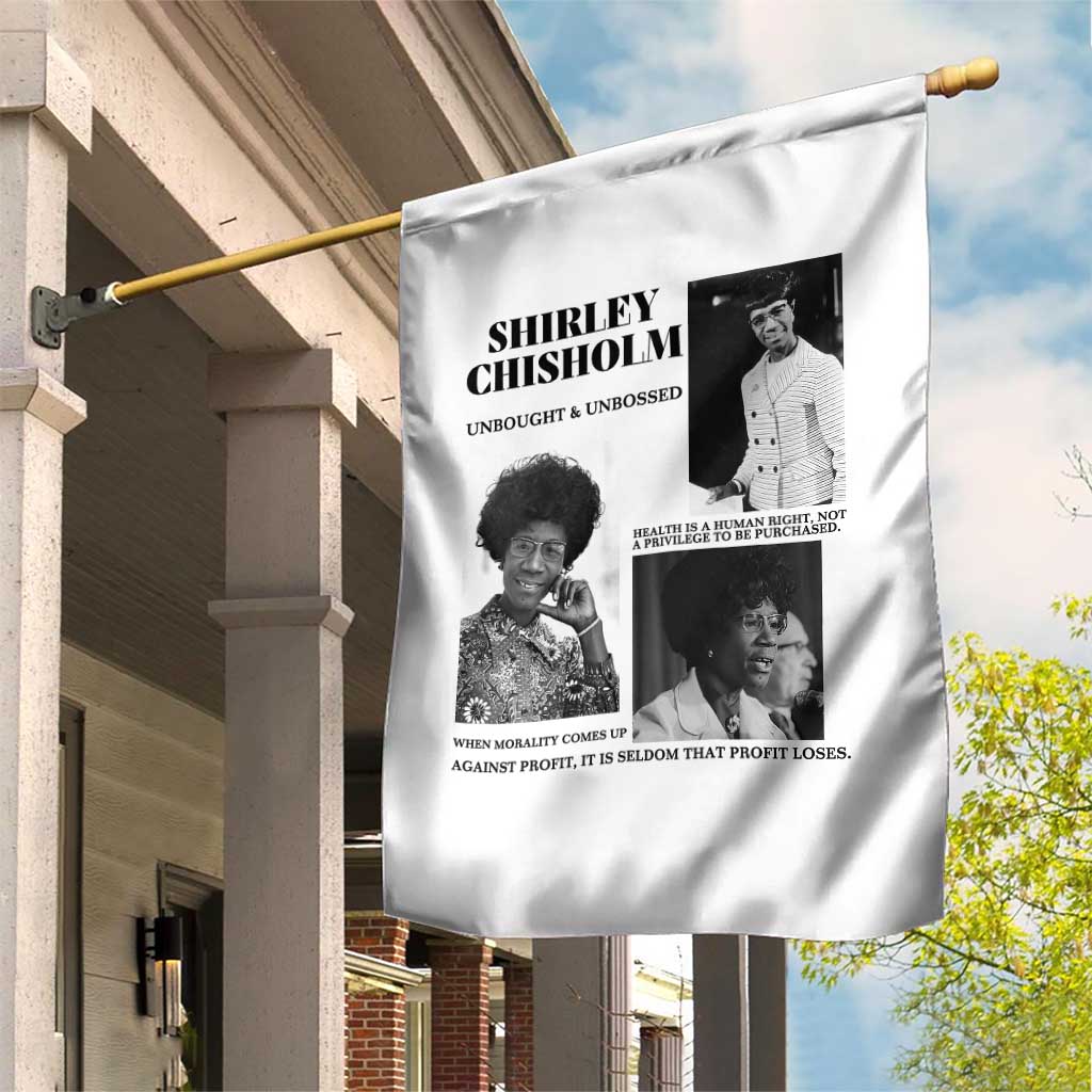 Shirley Chisholm Unbought And Unbossed Garden Flag Vintage Feminist Poster