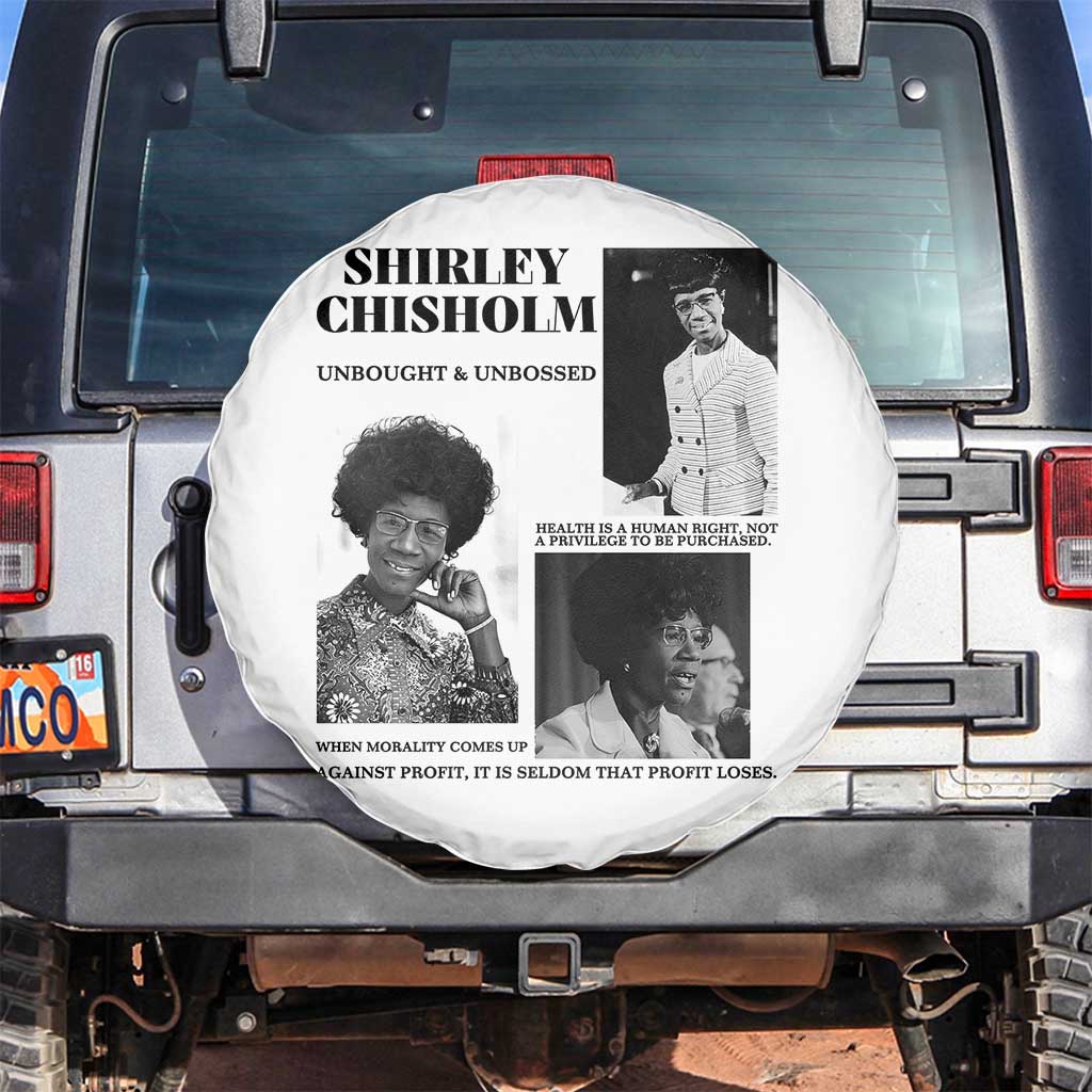 Shirley Chisholm Unbought And Unbossed Spare Tire Cover Vintage Feminist Poster