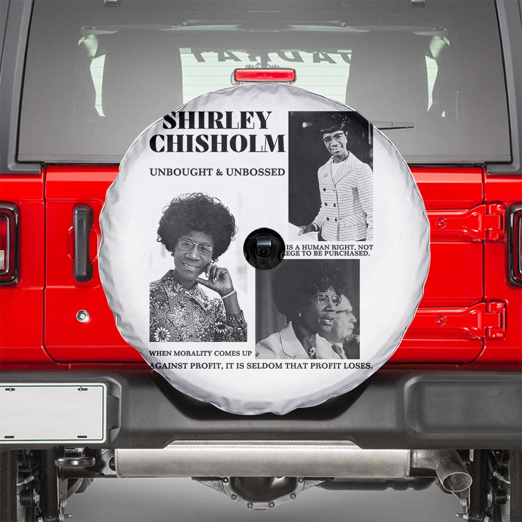 Shirley Chisholm Unbought And Unbossed Spare Tire Cover Vintage Feminist Poster