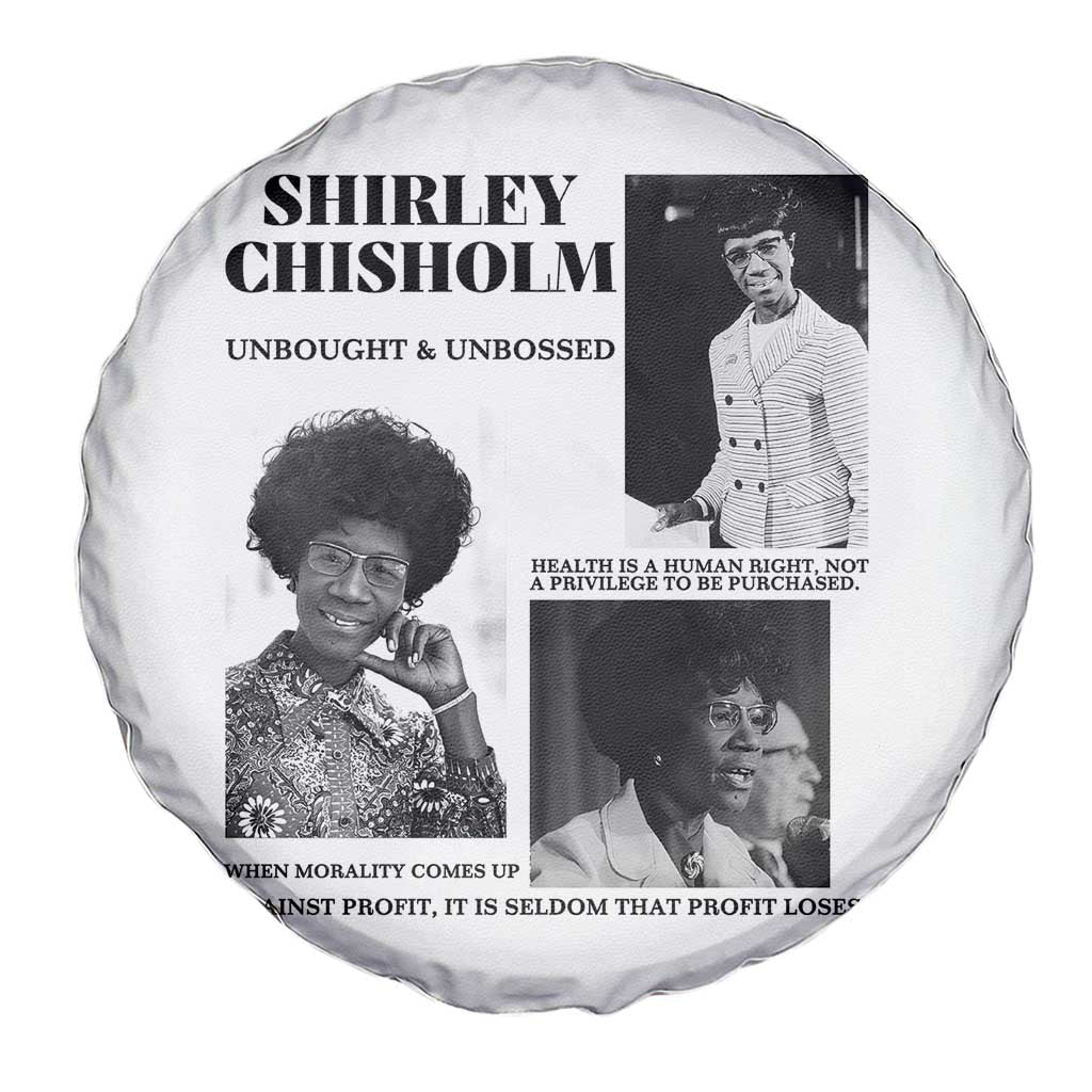 Shirley Chisholm Unbought And Unbossed Spare Tire Cover Vintage Feminist Poster