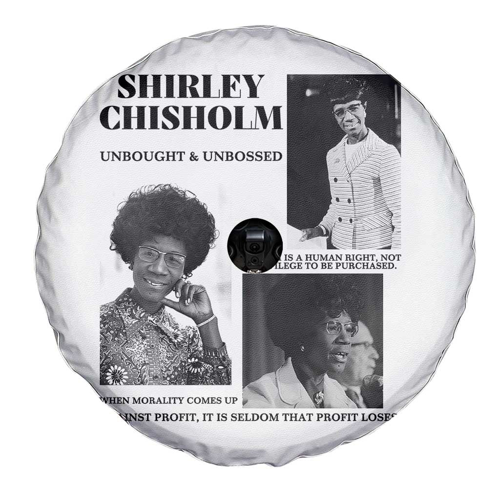 Shirley Chisholm Unbought And Unbossed Spare Tire Cover Vintage Feminist Poster