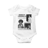Shirley Chisholm Unbought And Unbossed Baby Onesie Vintage Feminist Poster