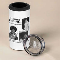Shirley Chisholm Unbought And Unbossed 4 in 1 Can Cooler Tumbler Vintage Feminist Poster