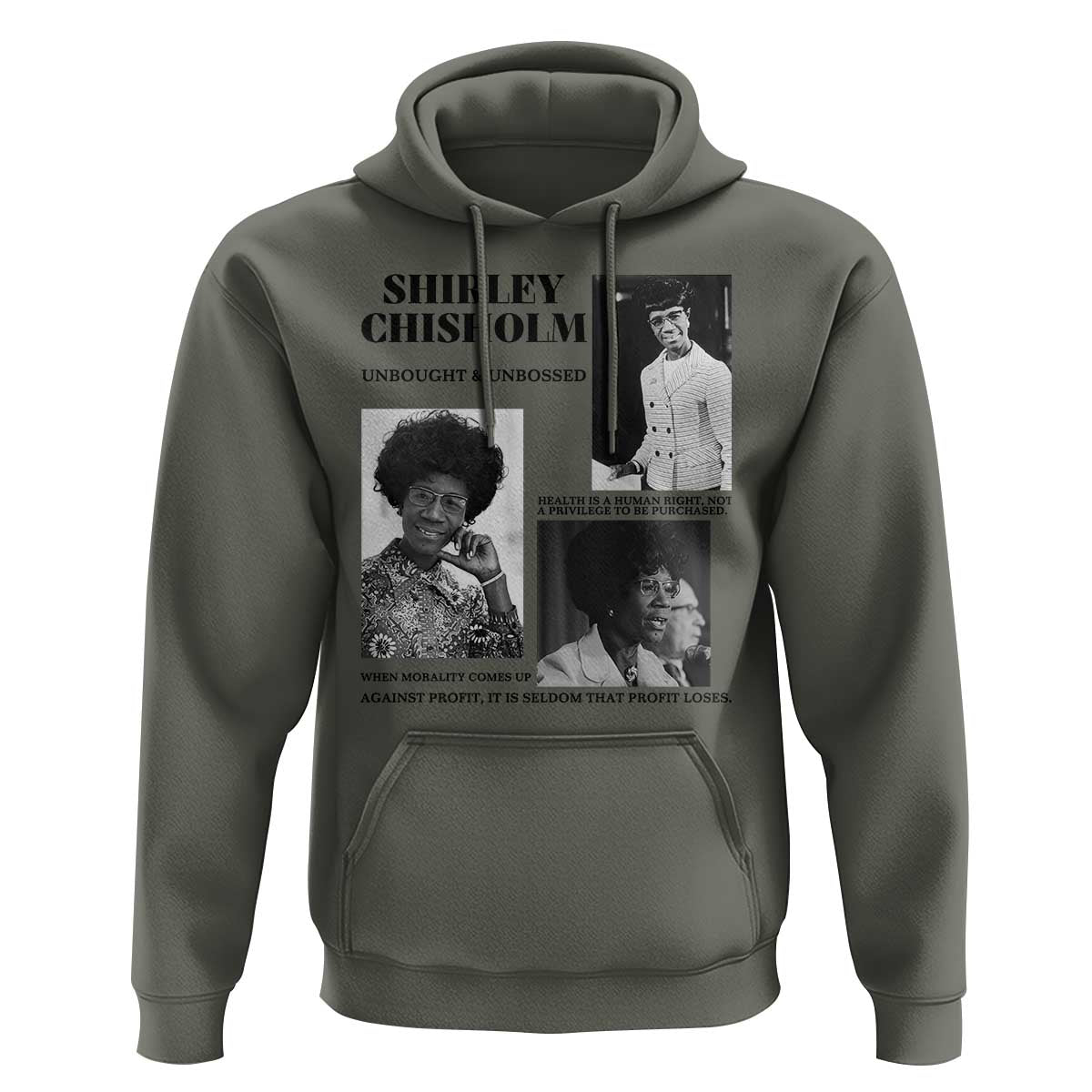 Shirley Chisholm Unbought And Unbossed Hoodie Vintage Feminist Poster
