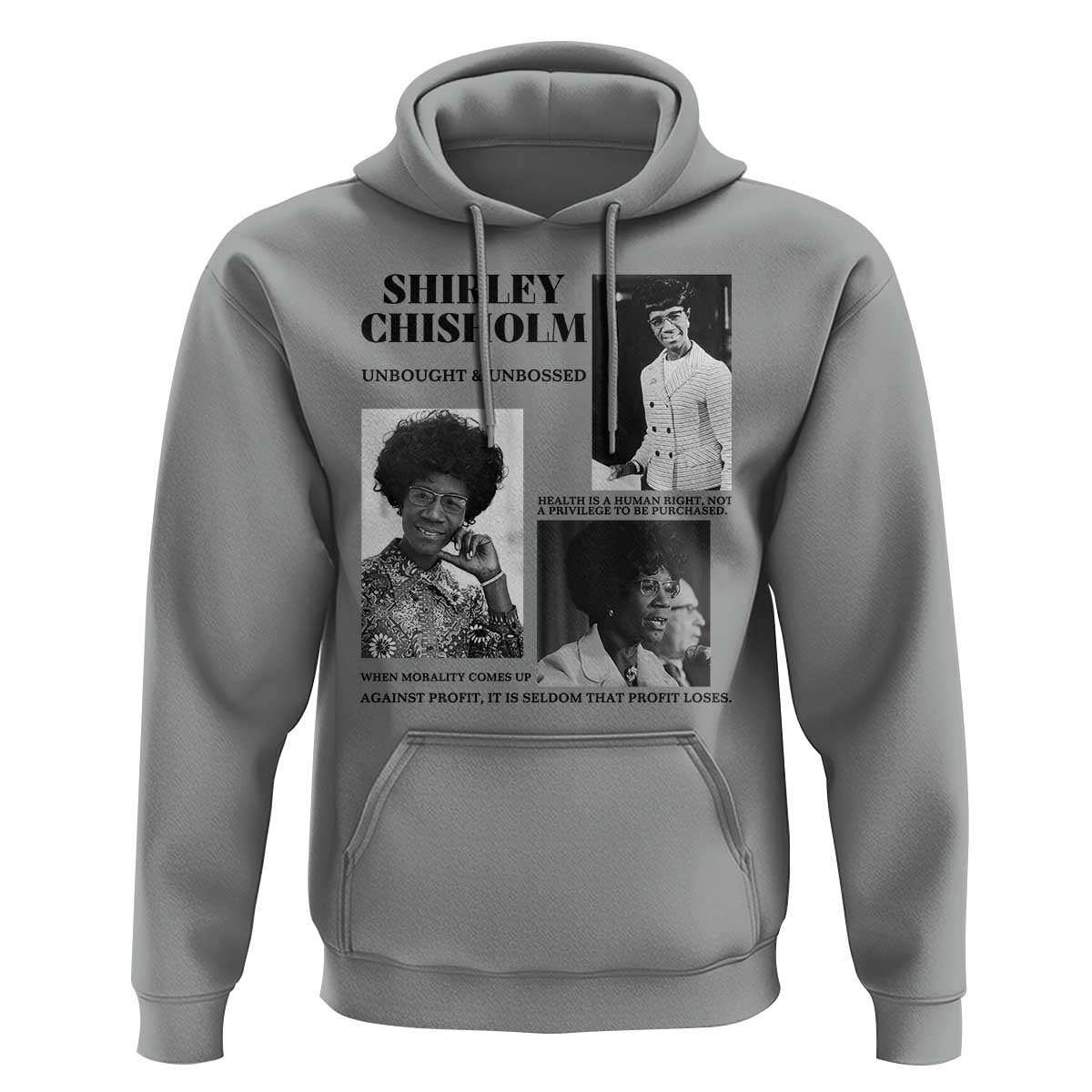 Shirley Chisholm Unbought And Unbossed Hoodie Vintage Feminist Poster