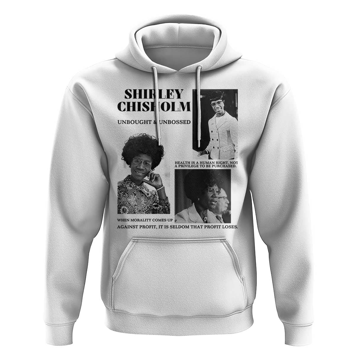 Shirley Chisholm Unbought And Unbossed Hoodie Vintage Feminist Poster