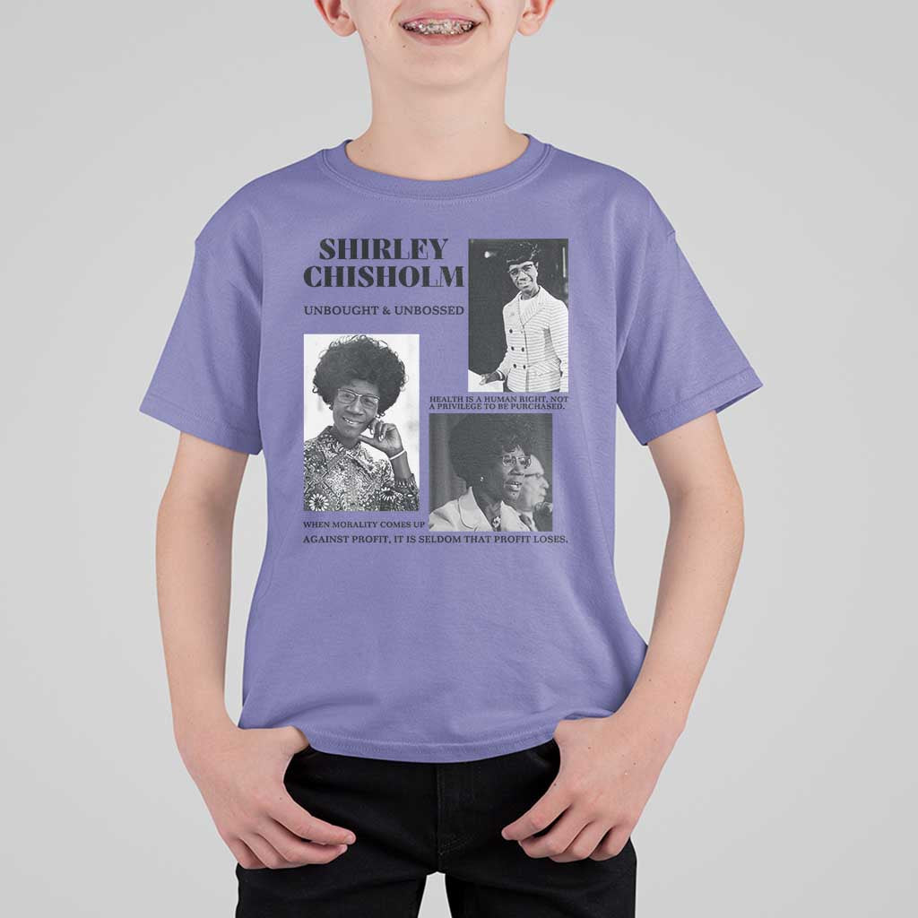 Shirley Chisholm Unbought And Unbossed T Shirt For Kid Vintage Feminist Poster