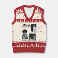 Shirley Chisholm Unbought And Unbossed V-Neck Knit Sweater Vest Vintage Feminist Poster