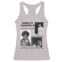 Shirley Chisholm Unbought And Unbossed Racerback Tank Top Vintage Feminist Poster