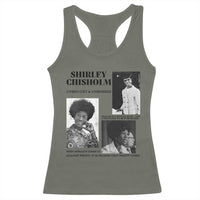 Shirley Chisholm Unbought And Unbossed Racerback Tank Top Vintage Feminist Poster
