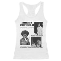 Shirley Chisholm Unbought And Unbossed Racerback Tank Top Vintage Feminist Poster