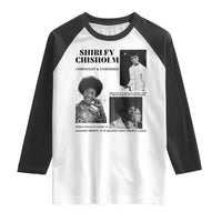 Shirley Chisholm Unbought And Unbossed Raglan Shirt Vintage Feminist Poster