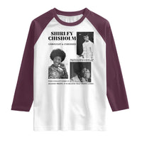 Shirley Chisholm Unbought And Unbossed Raglan Shirt Vintage Feminist Poster