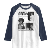 Shirley Chisholm Unbought And Unbossed Raglan Shirt Vintage Feminist Poster