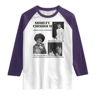 Shirley Chisholm Unbought And Unbossed Raglan Shirt Vintage Feminist Poster